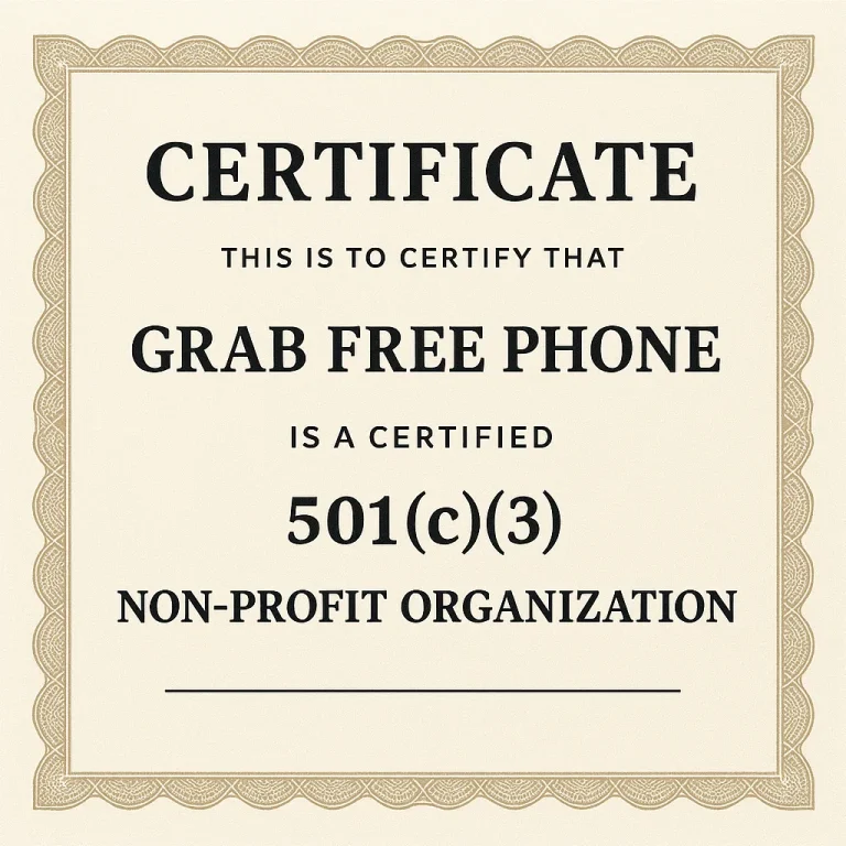 grab free phone exemption certificate